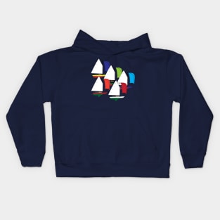 Wianno Senior Sailboats Racing Kids Hoodie